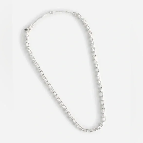 Madewell silver U-Link Chain Choker Necklace - Picture 3 of 5